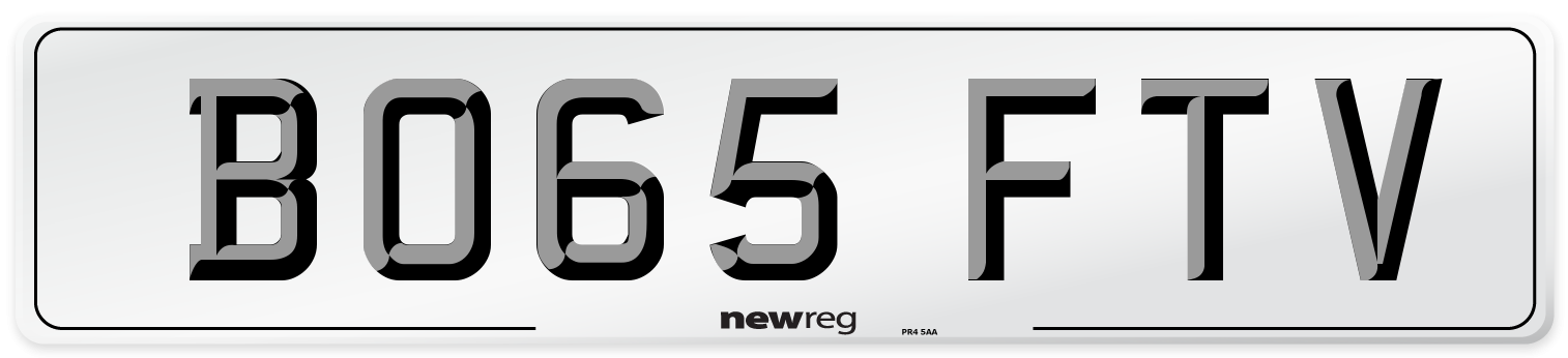 BO65 FTV Number Plate from New Reg
